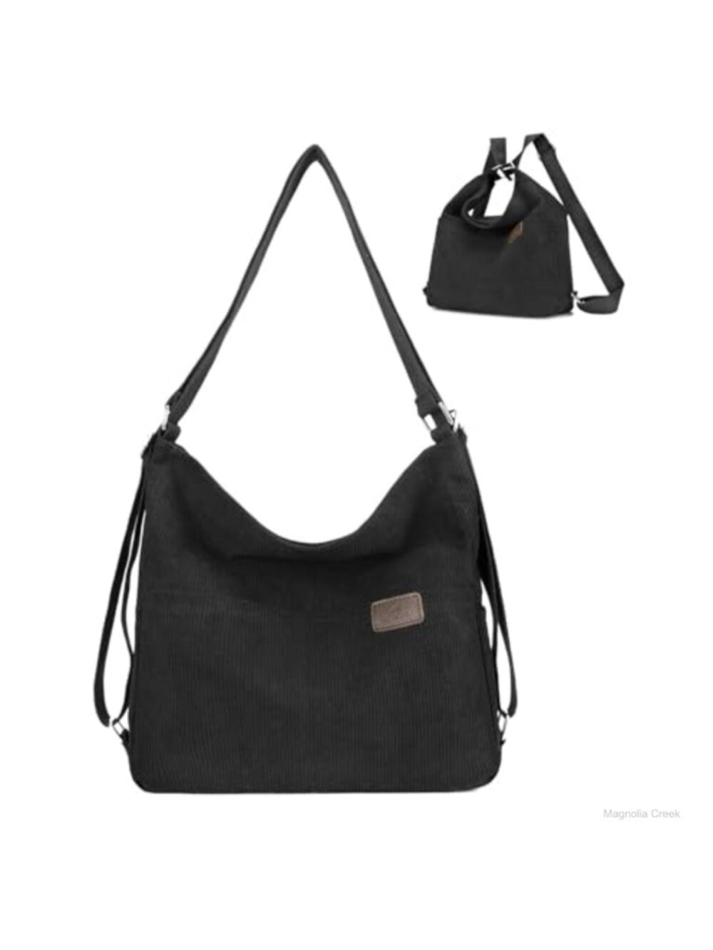 Corduroy Convertible Tote Bag Backpack Crossbody Hobo Purse for Women
